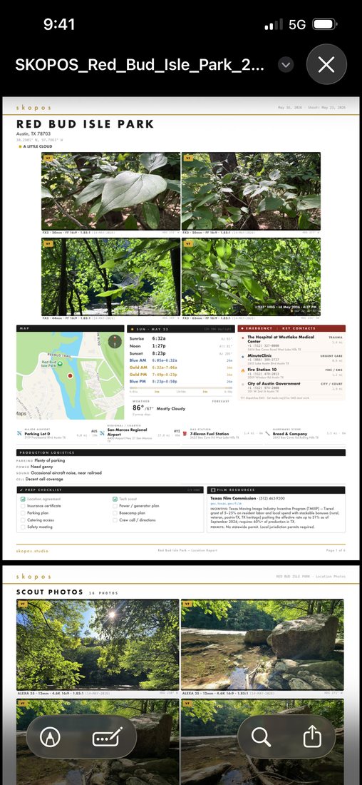Exported PDF scout report